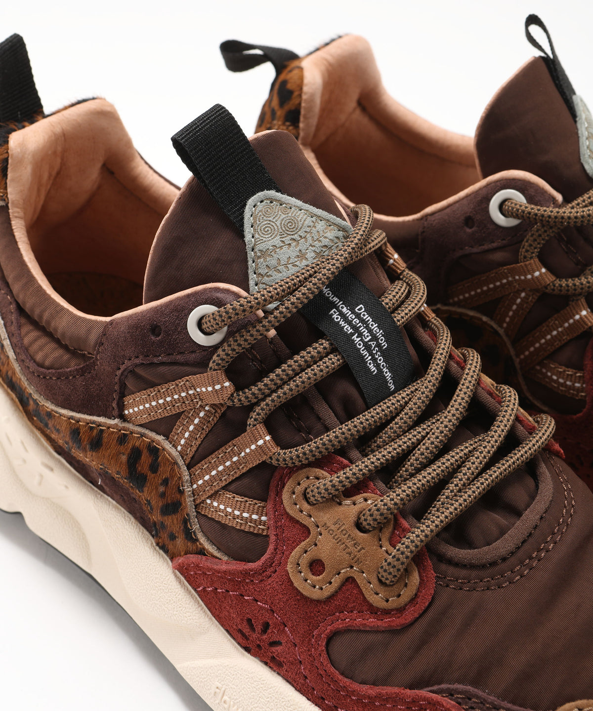 Sneakers FLOWER MOUNTAIN Sneakers in suede e tessuto tecnico Marrone | FLOWER MOUNTAIN