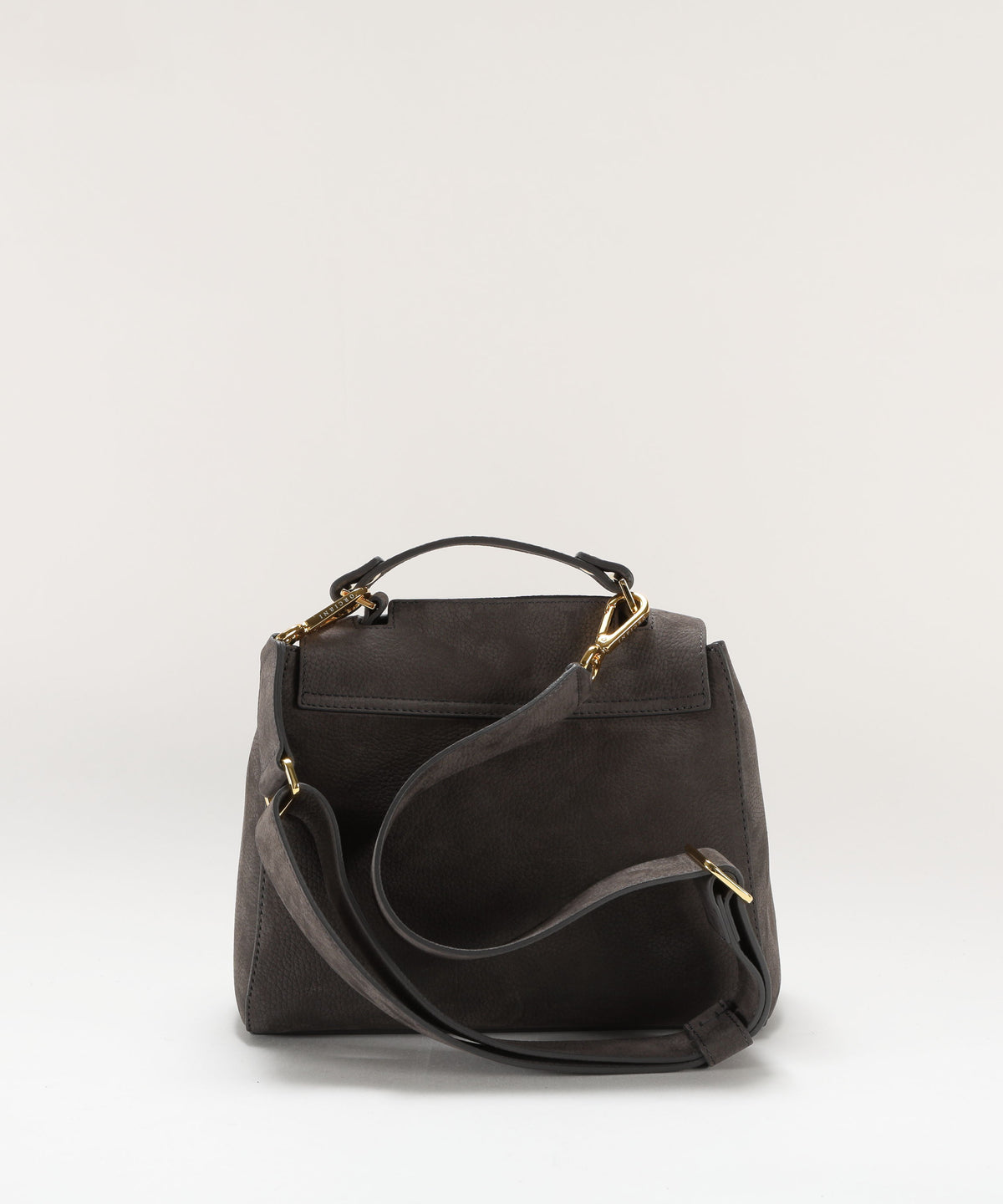 ORCIANI Small Sveva Nabucco Handbag in Nubuck Leather with Shoulder Strap