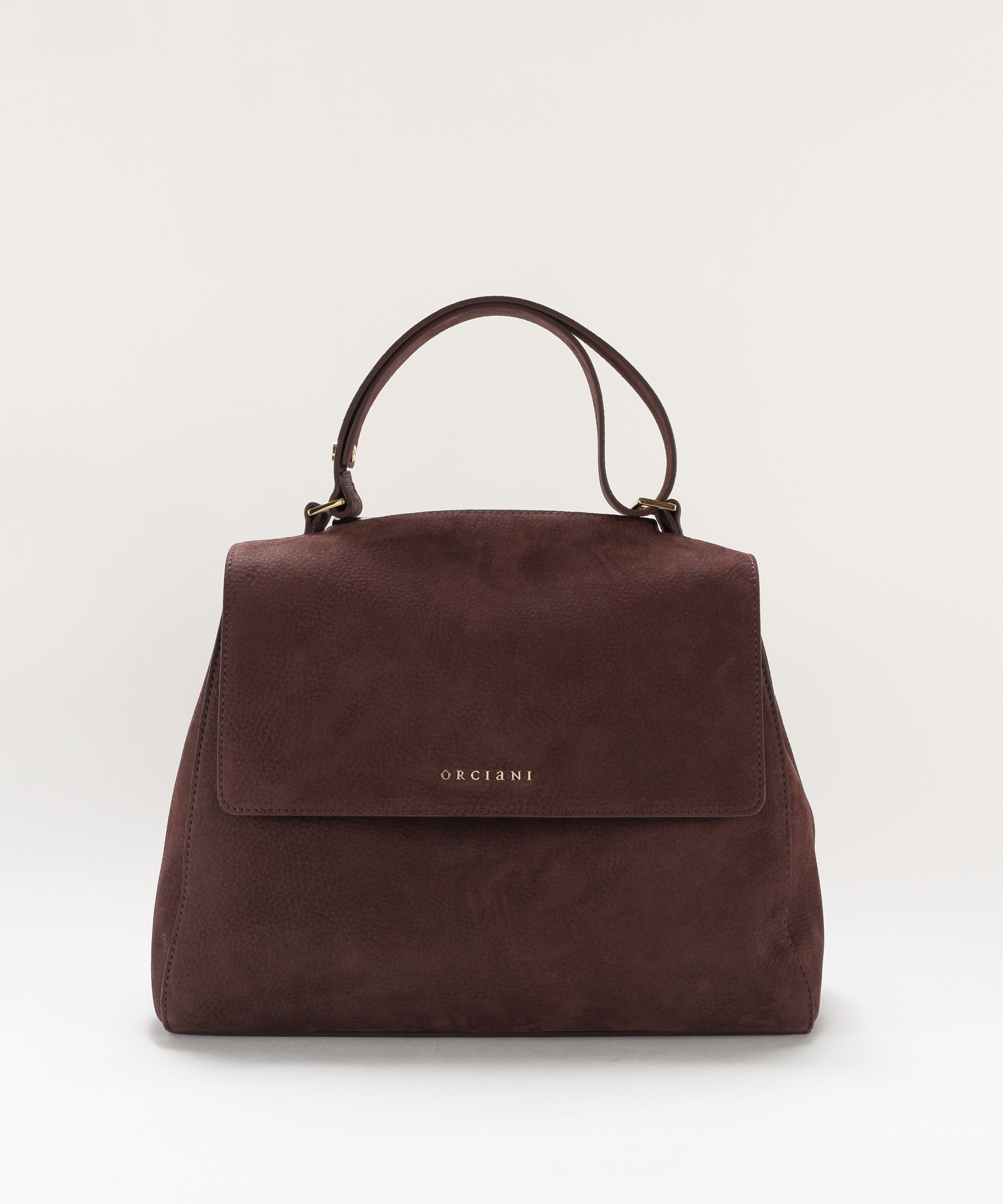 Borse ORCIANI Borsa Sveva Nabucco Media a spalla in pelle nabuk con tracolla Burgundy | ORCIANI