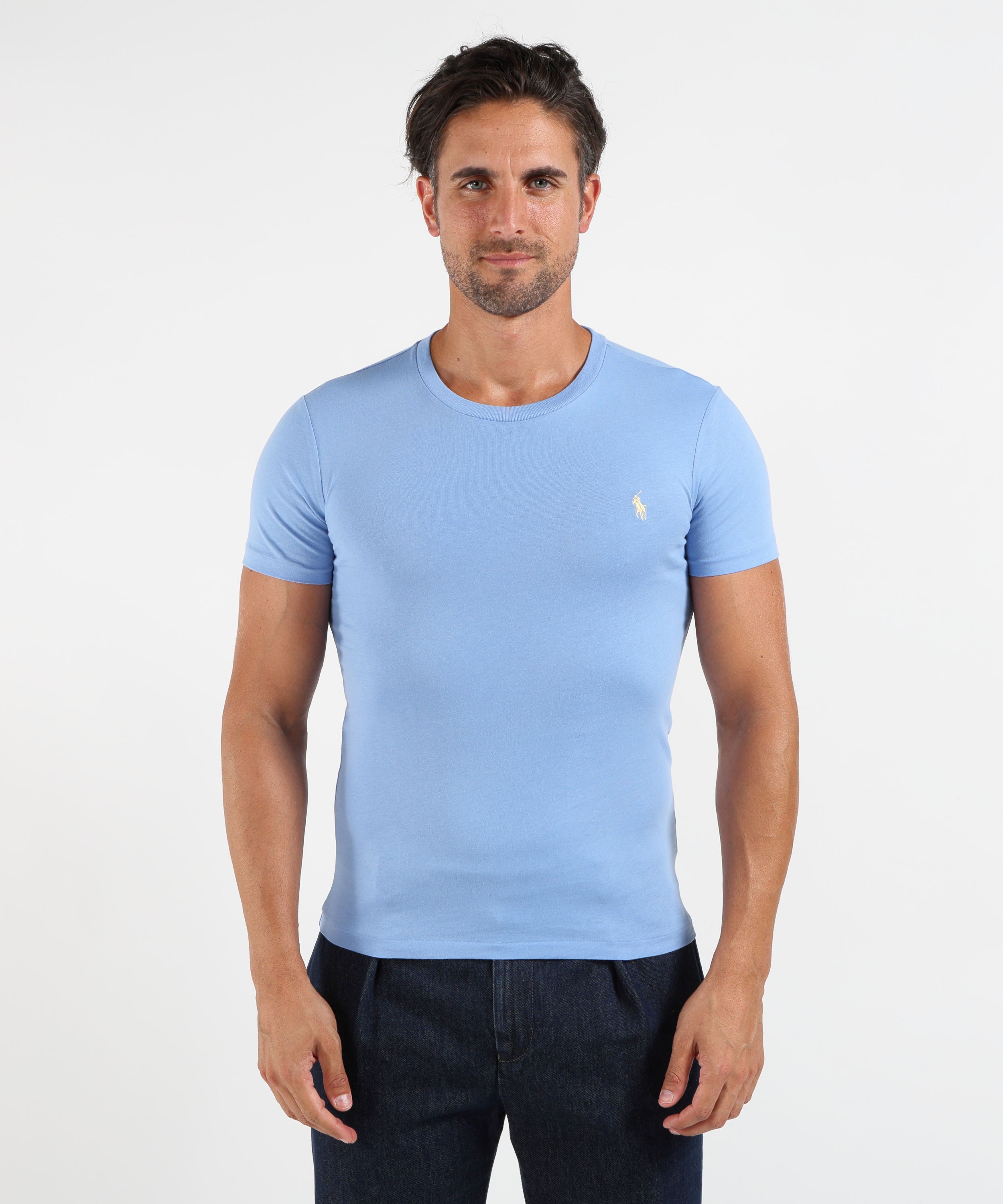 T-shirt POLO RALPH LAUREN Maglietta in jersey Custom Slim-Fit Azzurro | POLO RALPH LAUREN