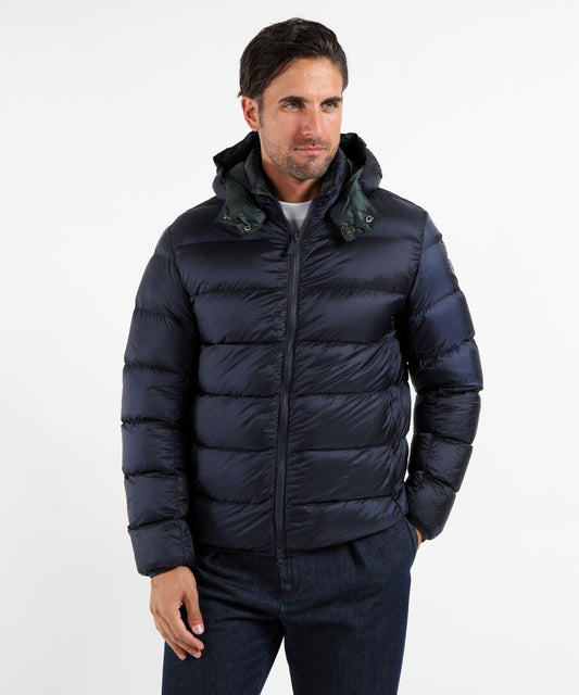 Giacche COLMAR Piumino 130 Grammi con Cappuccio Removibile Navy | COLMAR