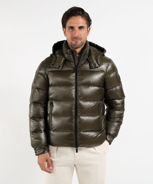 Piumini HESKIMO Piumino Superlight con Cappuccio Removibile Militare | HESKIMO