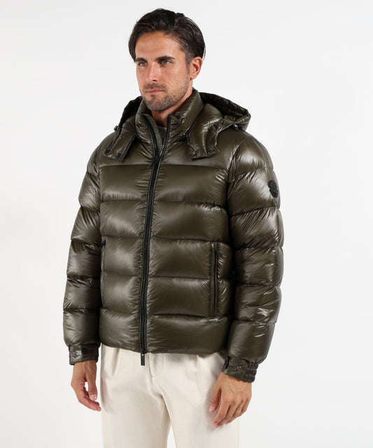 Piumini HESKIMO Piumino Superlight con Cappuccio Removibile Militare | HESKIMO