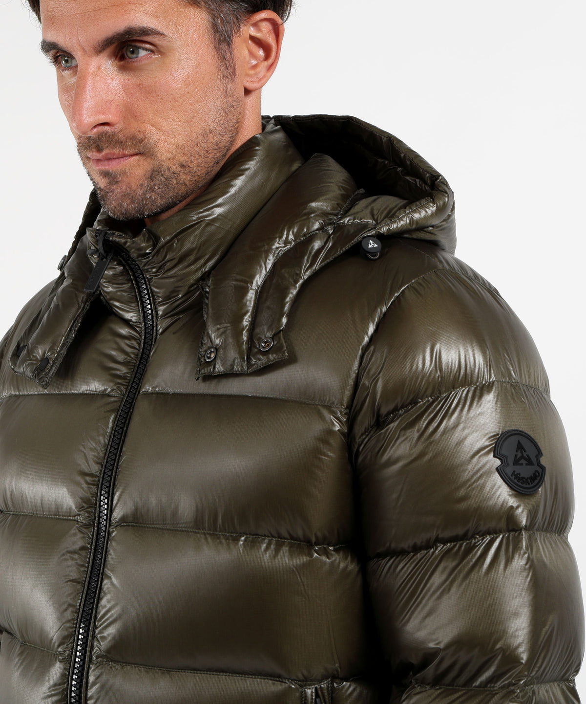 Puffer jackets HESKIMO Superlight Puffer Jacket with Detachable Hood Militare | HESKIMO