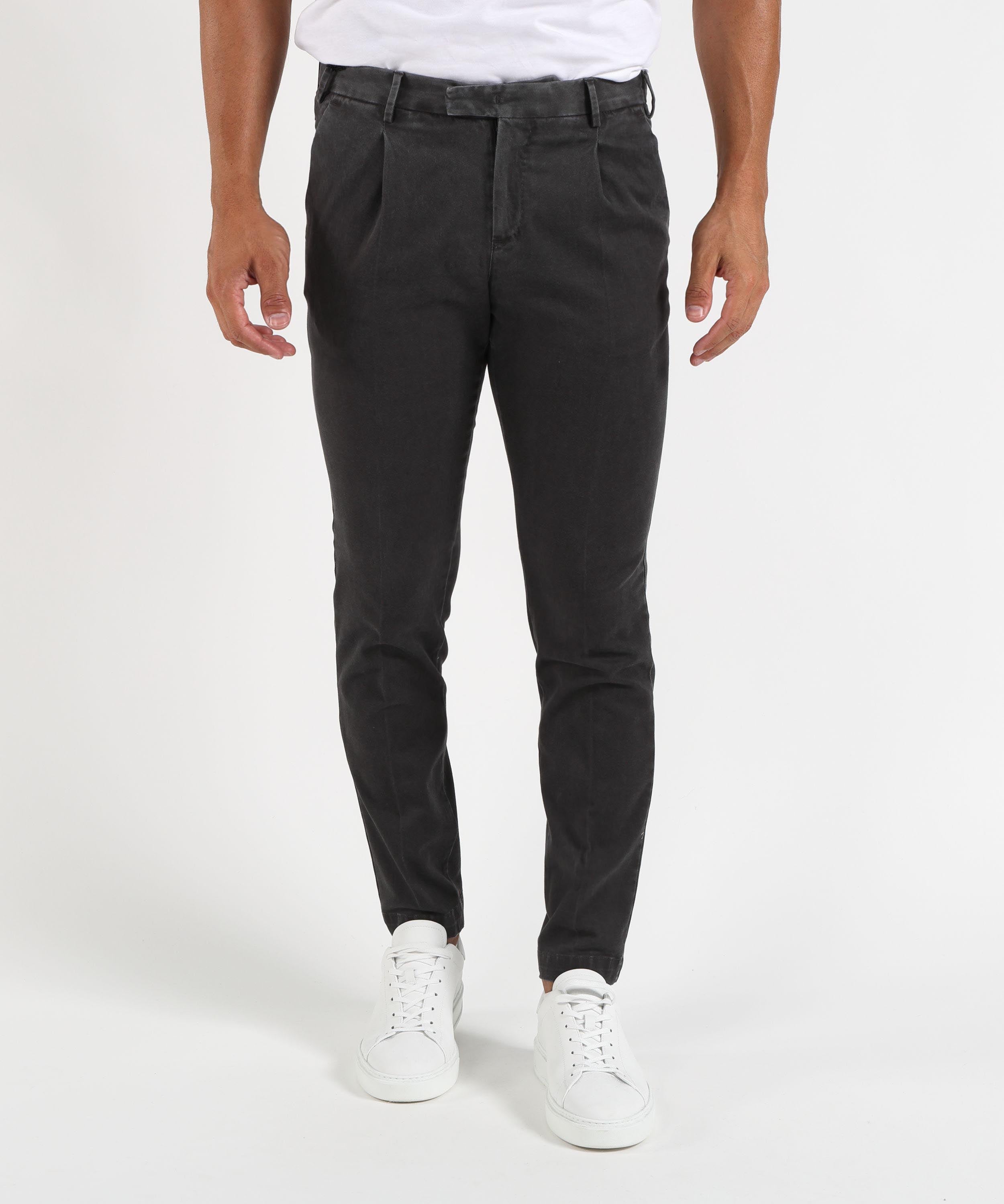 Pantaloni PT01 Pantalone Uomo Modern Fit Stone Washed Antracite | PT01