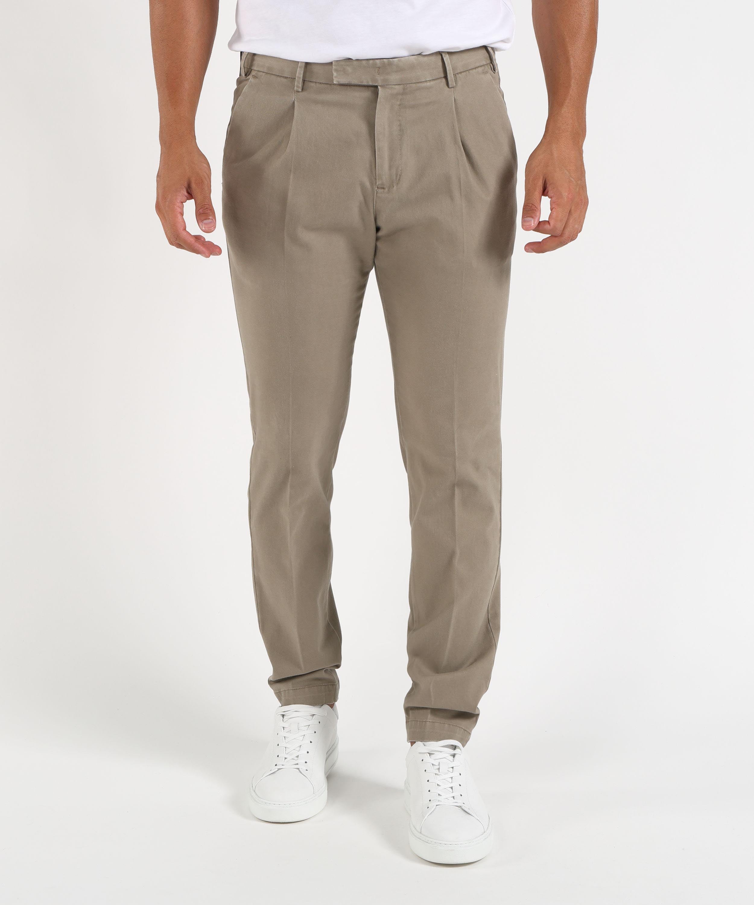 Pantaloni PT01 Pantalone Uomo Modern Fit Stone Washed Corda | PT01