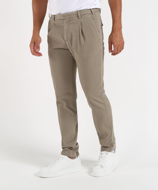 Pantaloni PT01 Pantalone Uomo Modern Fit Stone Washed Corda | PT01