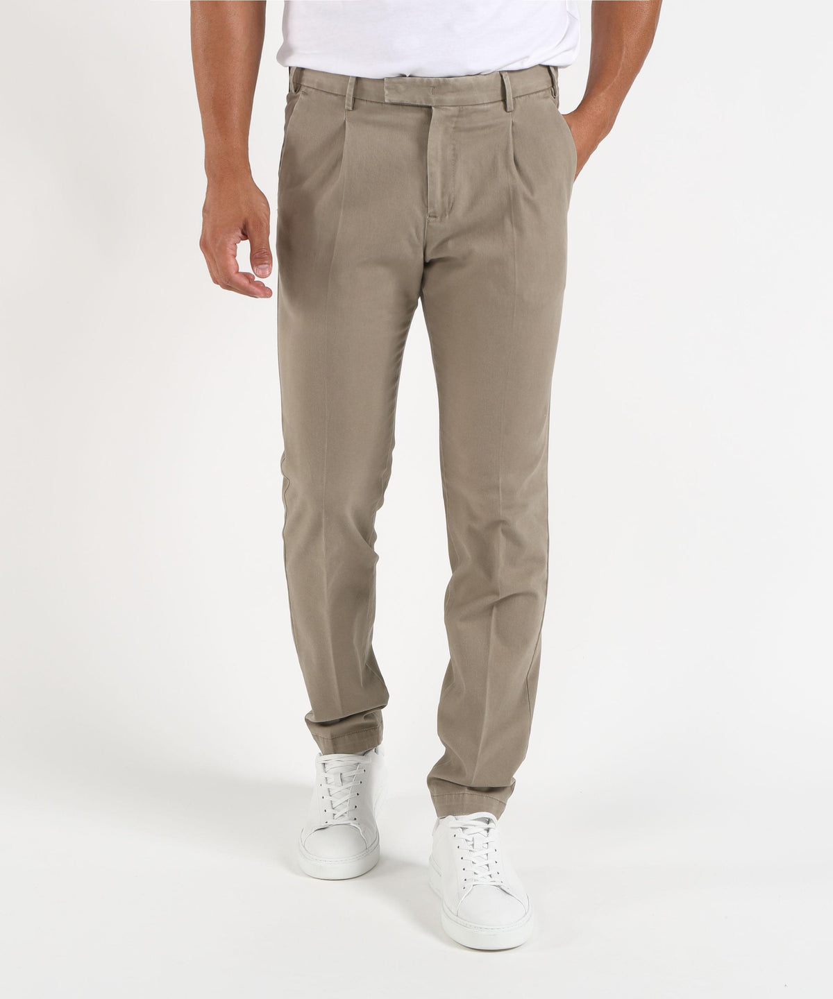 Trousers PT01 Men’s Modern-Fit Stone-Washed Trousers — Corda | PT01