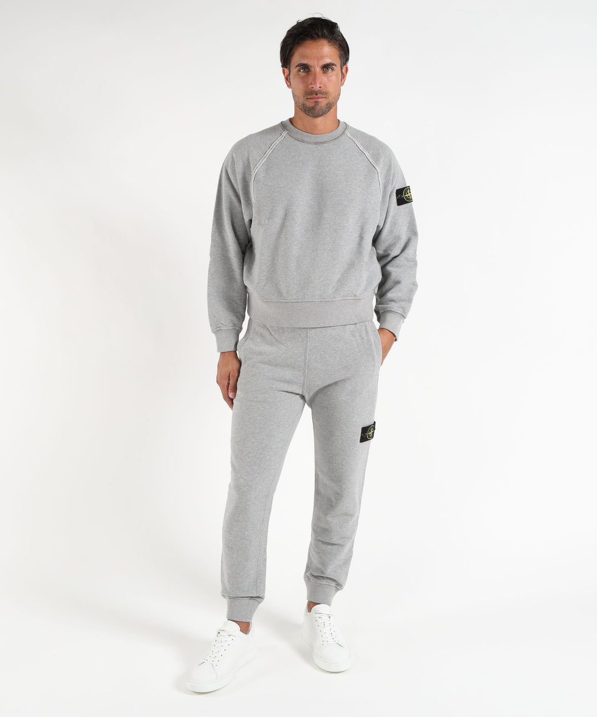 Trousers STONE ISLAND Sweatpants Grigio melange | STONE ISLAND