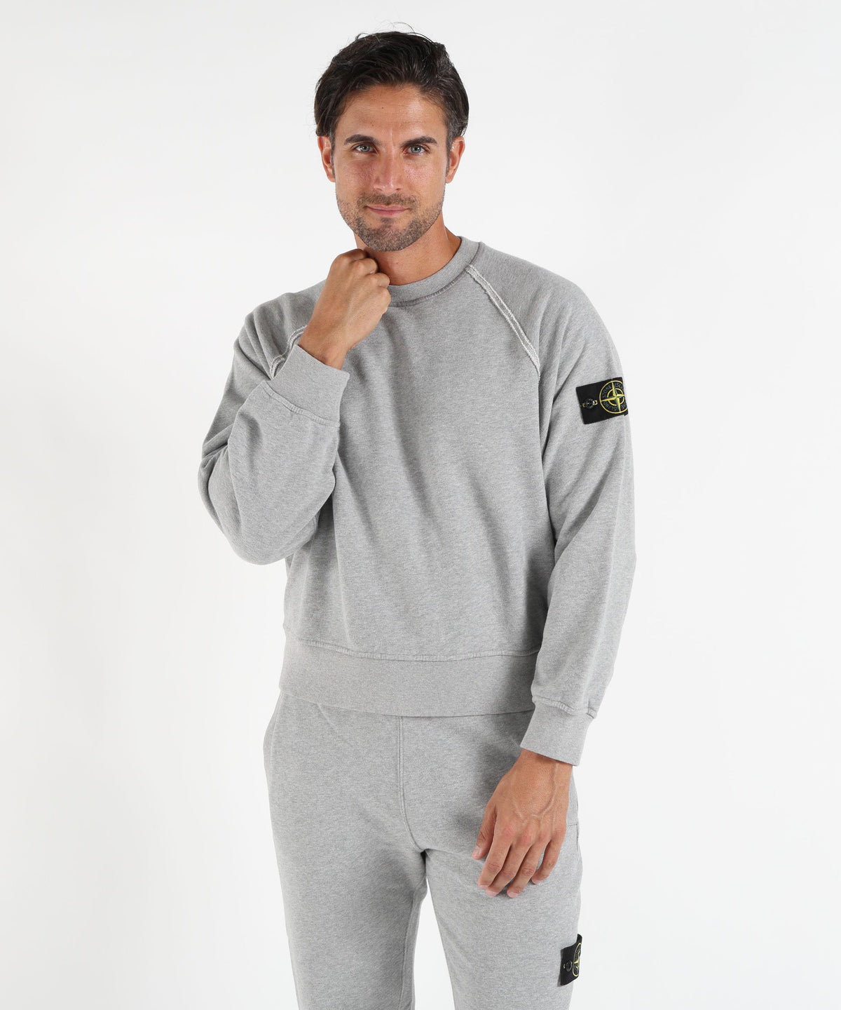 STONE ISLAND Felpa girocollo in cotone