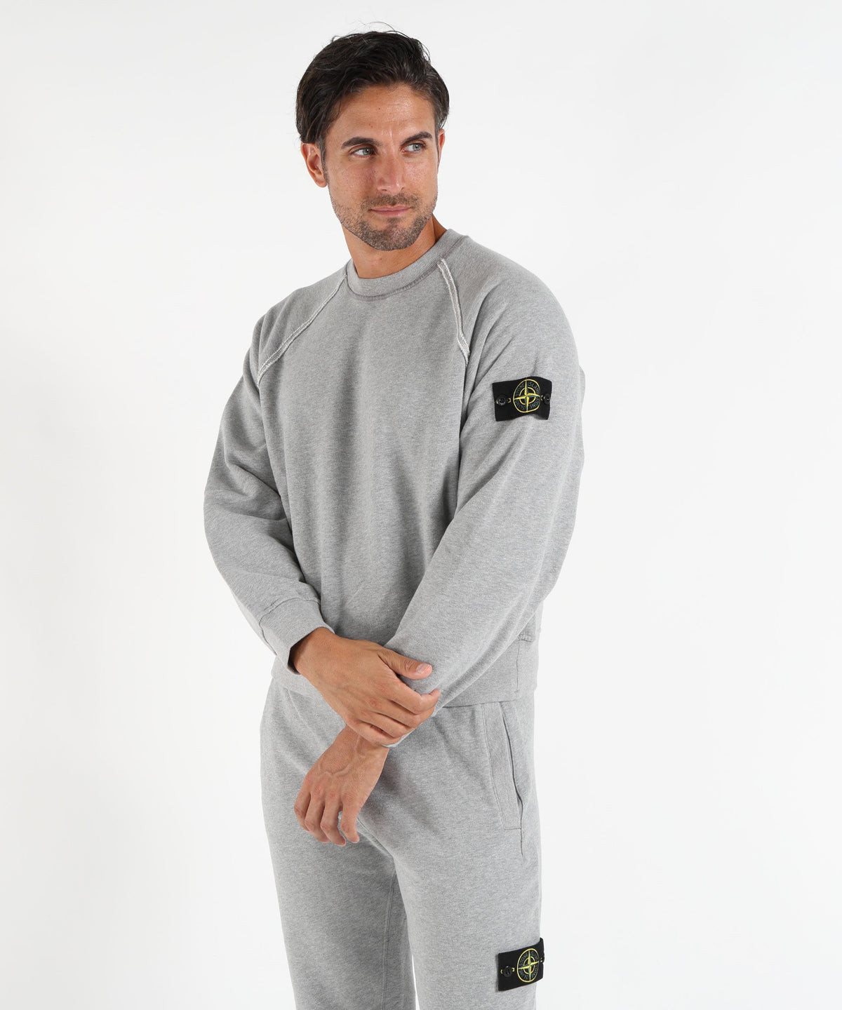 STONE ISLAND Felpa girocollo in cotone