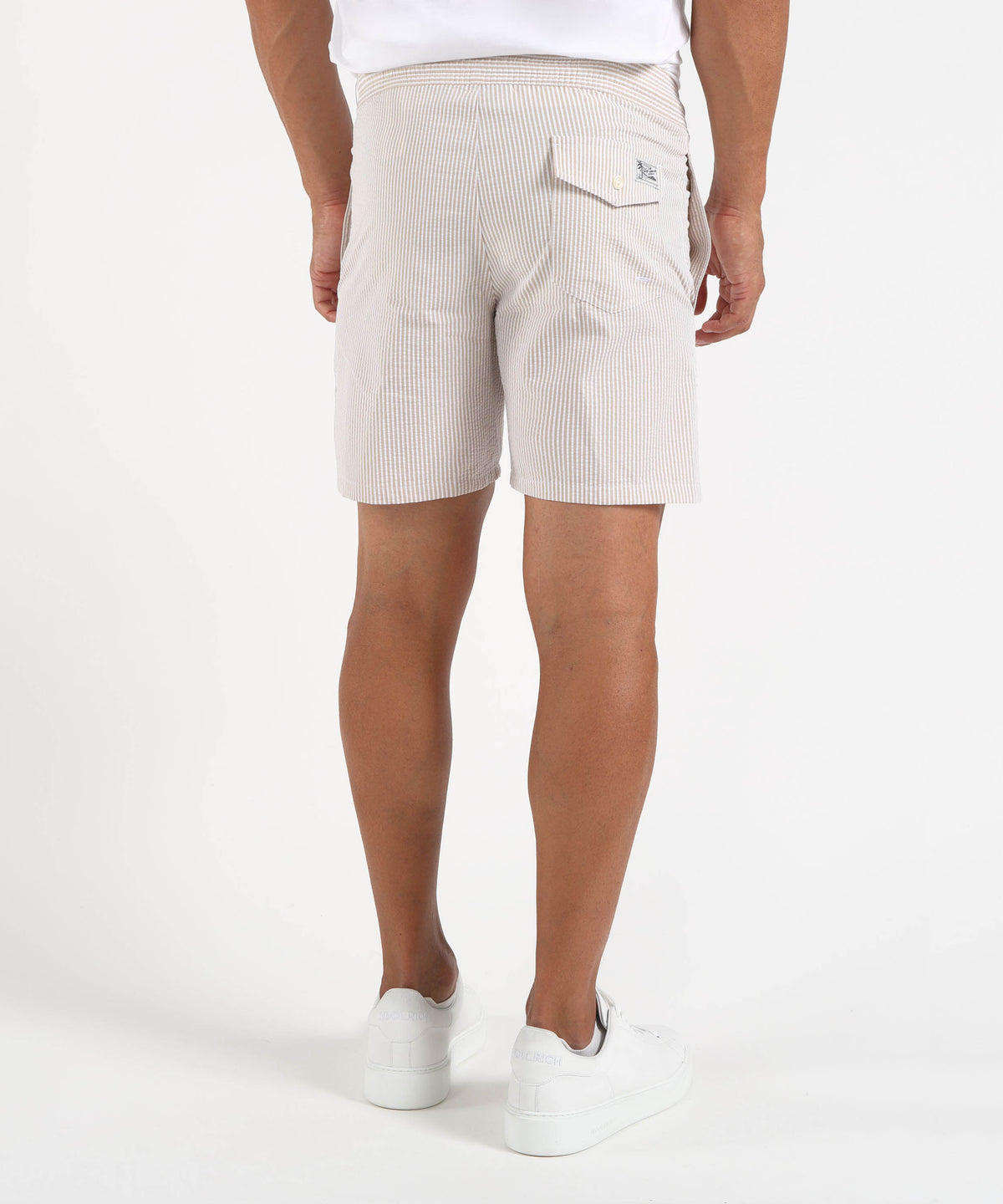 Swimwear POLO RALPH LAUREN  Cotton-Blend Striped Swim Shorts Beige | POLO RALPH LAUREN