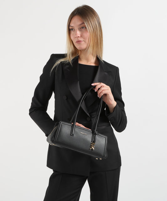 Borse MICHAEL KORS Borsa a spalla Laila piccola con stampa logo Nero | MICHAEL KORS