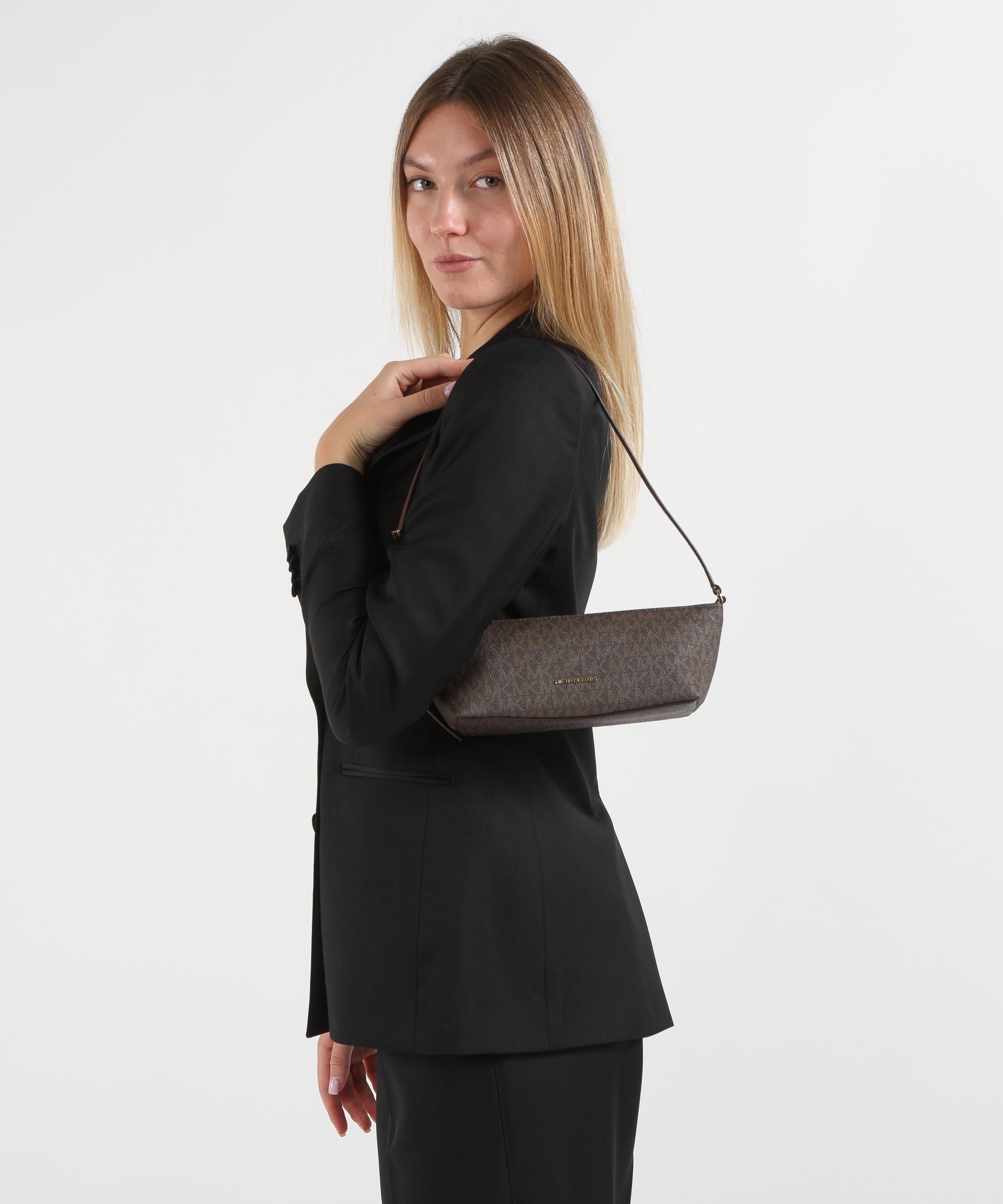 Borse MICHAEL KORS Pochette Michael Kors Laila in Nappa Marrone | MICHAEL KORS