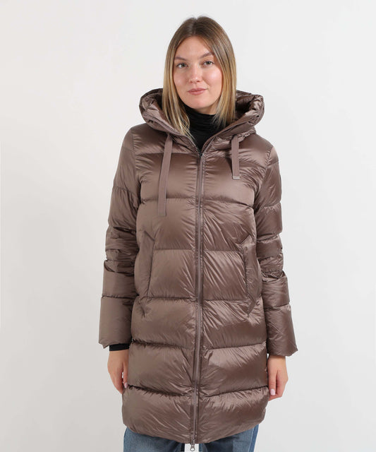Giacche BOMBOOGIE Geneva Jacket - Piumino lungo donna windproof downproof Bronzo | BOMBOOGIE