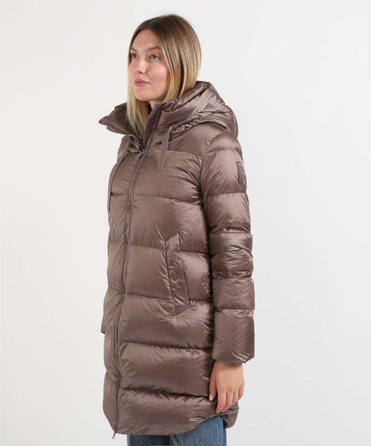 Giacche BOMBOOGIE Geneva Jacket - Piumino lungo donna windproof downproof Bronzo | BOMBOOGIE