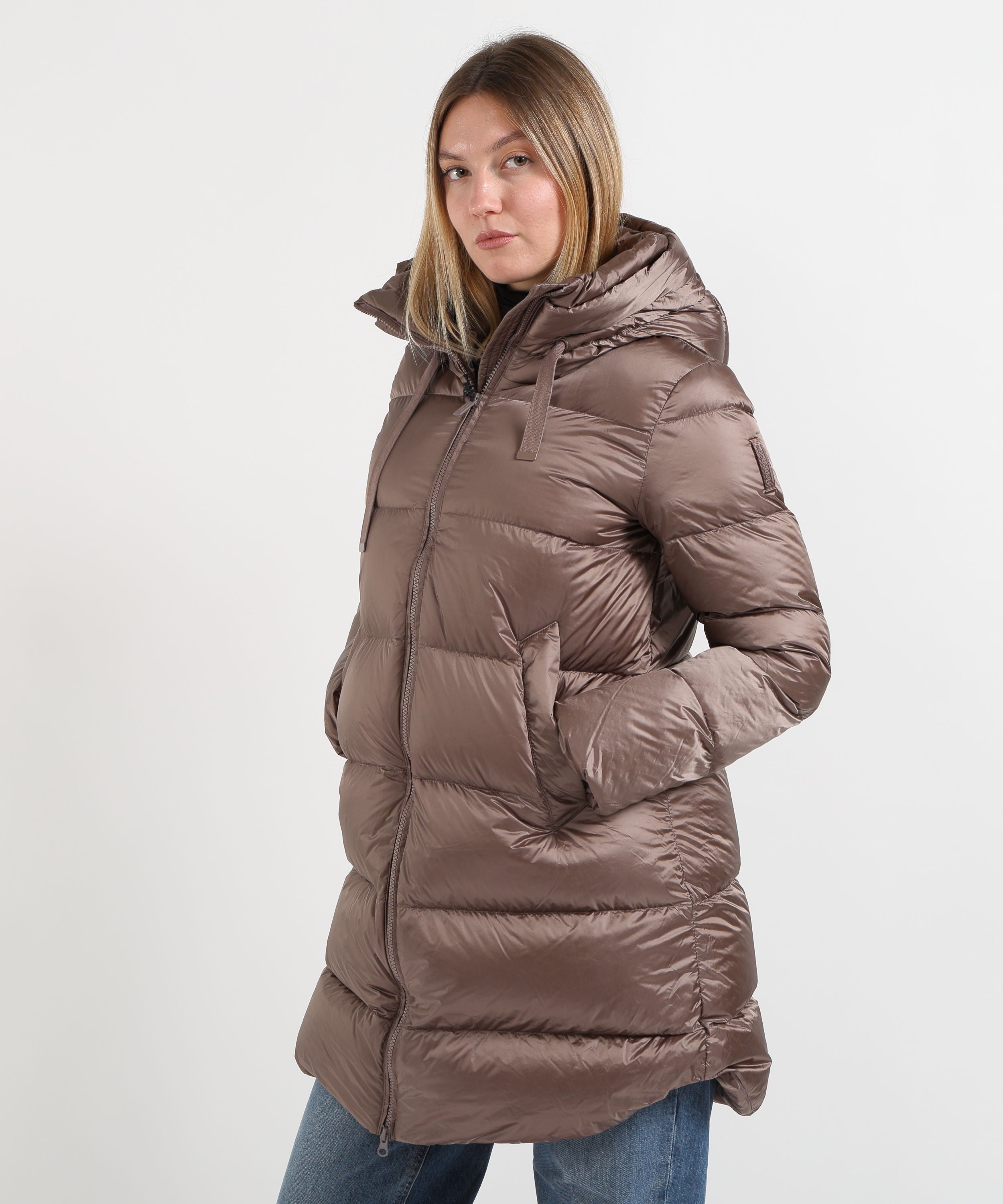 Giacche BOMBOOGIE Geneva Jacket - Piumino lungo donna windproof downproof Bronzo | BOMBOOGIE