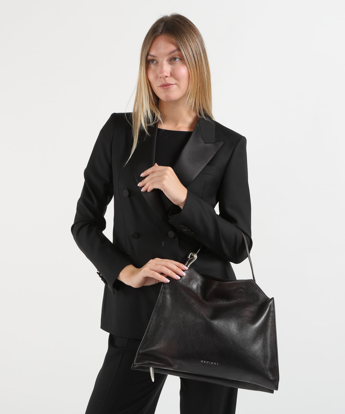 ORCIANI Borsa Trinity Lagoon Midi a spalla in pelle