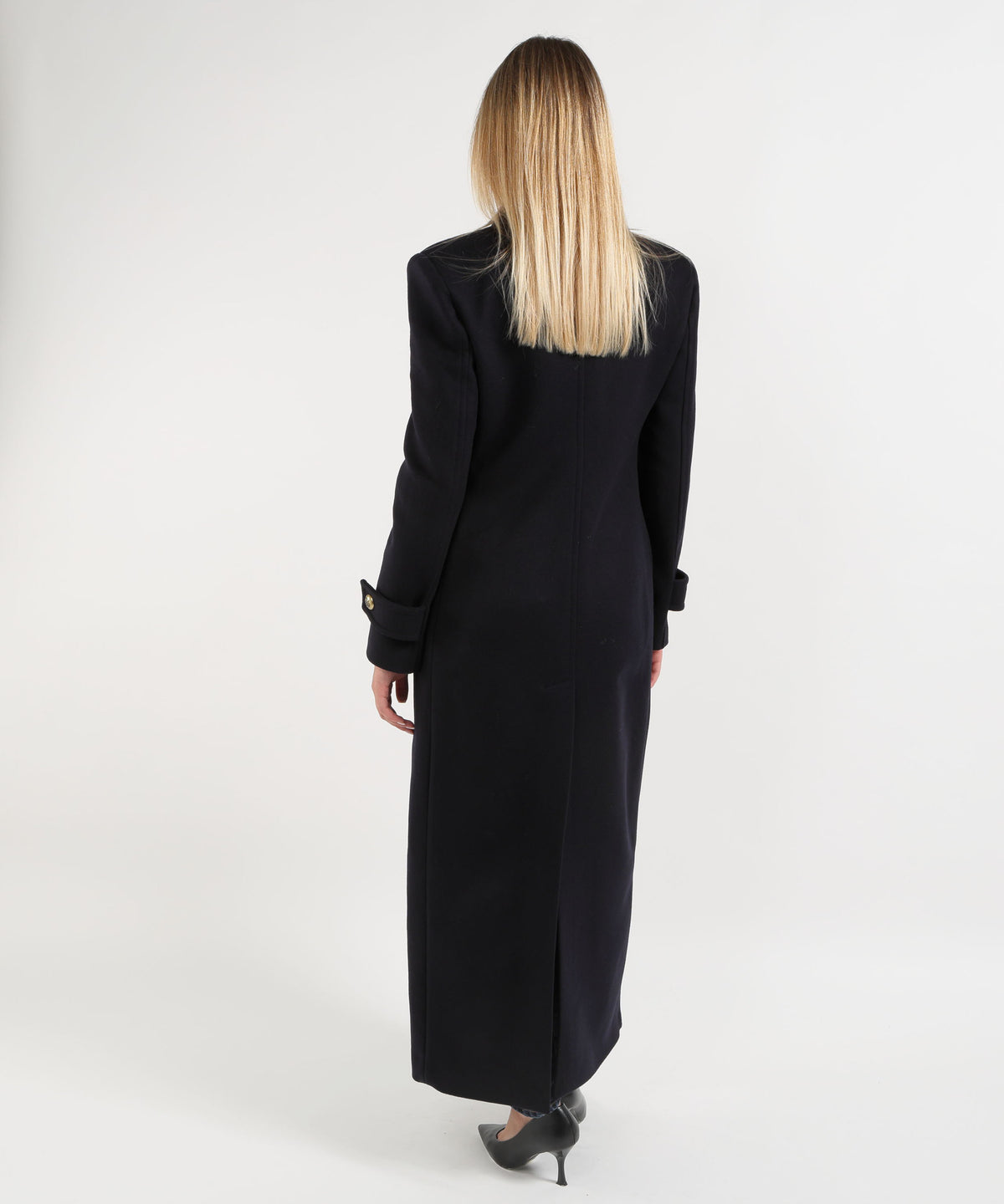 PINKO Long Wool-Blend Cloth Coat