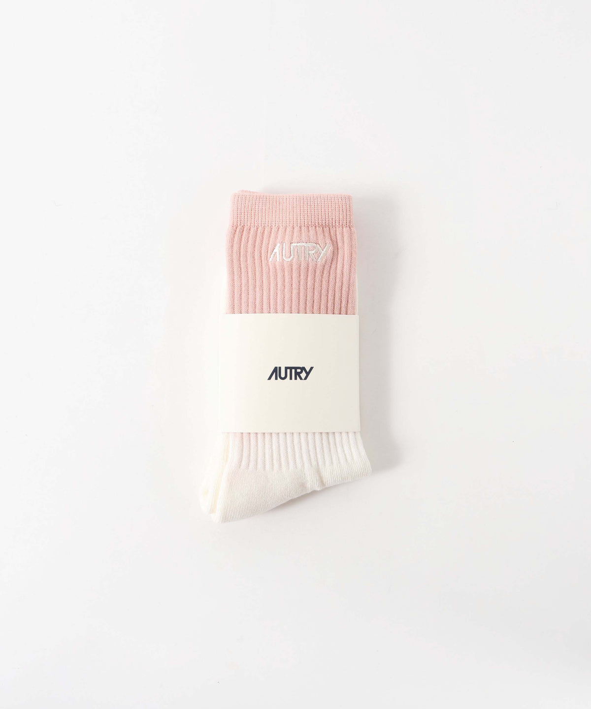 Calze AUTRY CALZINI TIE-DYE CON LOGO RICAMATO UNISEX Crema/rosa | AUTRY