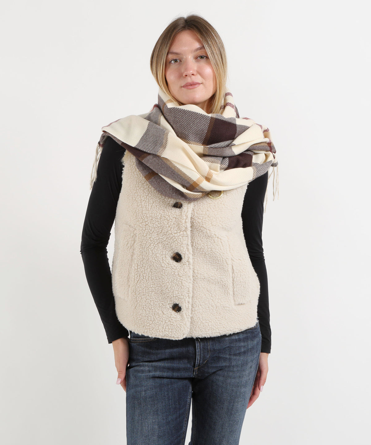 BARBOUR Sciarpa in tartan Harriet