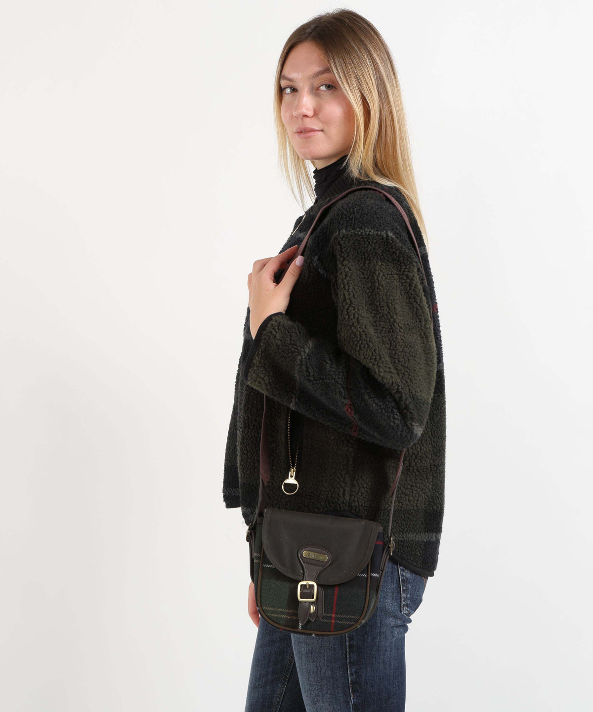 BARBOUR Mini borsa a tracolla Whitley in tartan