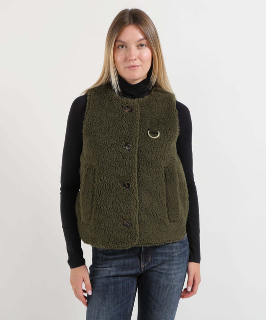 Gilet BARBOUR Gilet in pile Bowes Oliva | BARBOUR