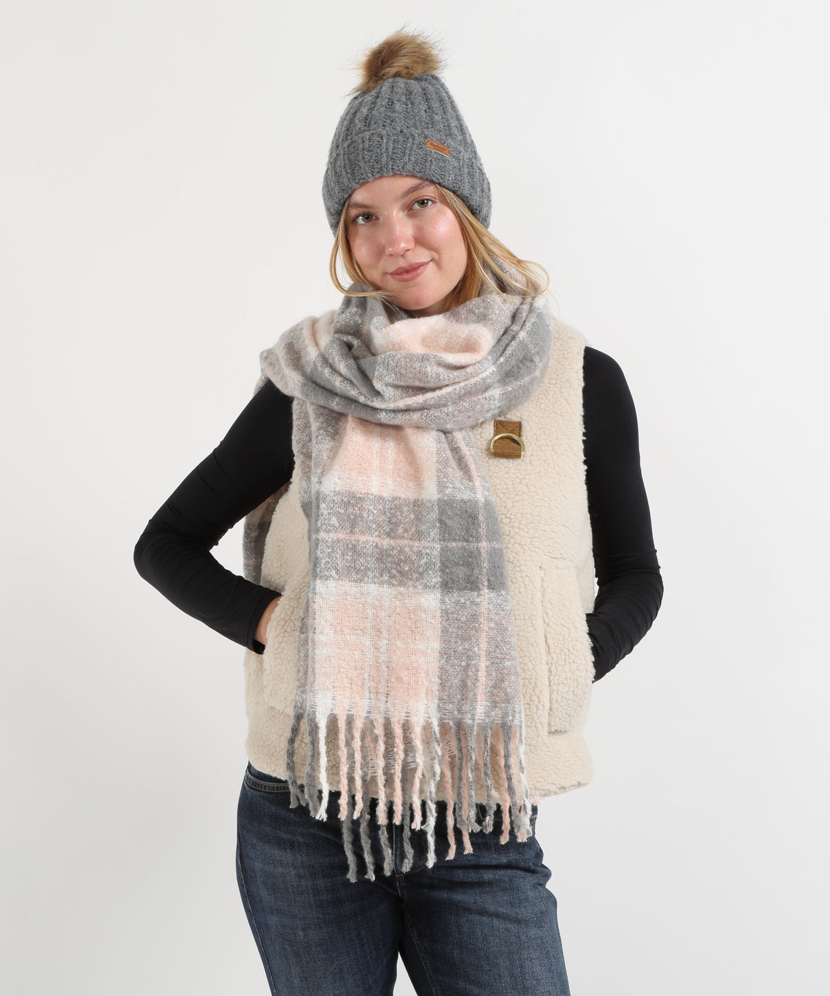 accessori BARBOUR set sciarpa+cappello Grigio | BARBOUR
