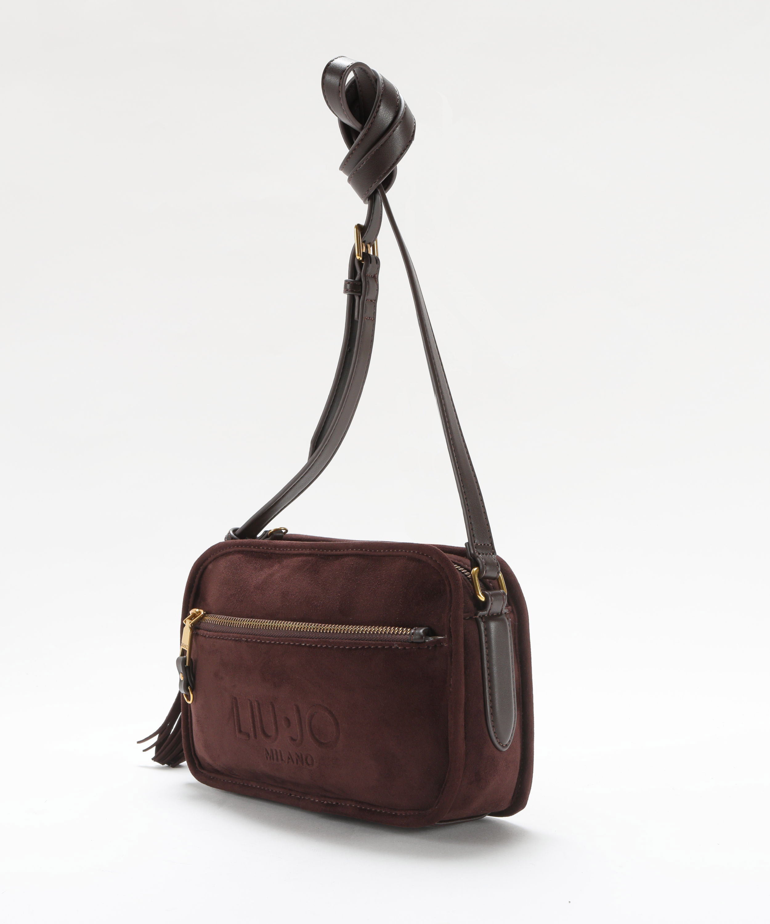 Tracolle LIUJO ACCESSORI Borsa Effetto Camoscio Marrone | LIUJO ACCESSORI