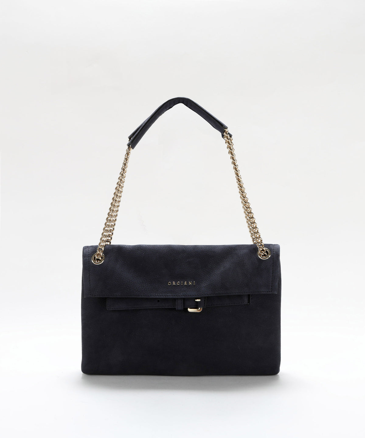 Bags ORCIANI Venus Nabucco Small Nubuck Leather Shoulder Bag Notte | ORCIANI
