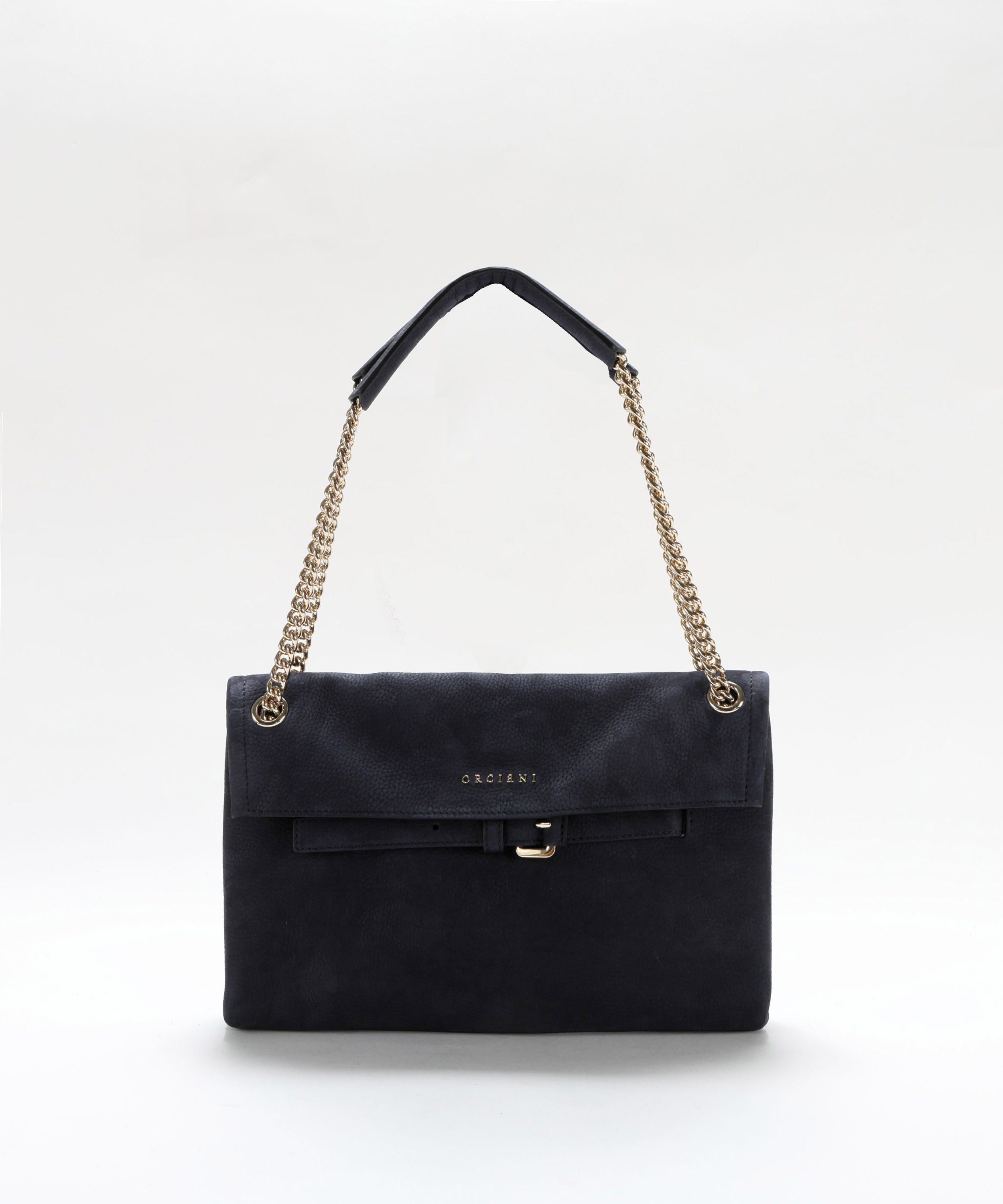 Bags ORCIANI Venus Nabucco Small Nubuck Leather Shoulder Bag Notte | ORCIANI