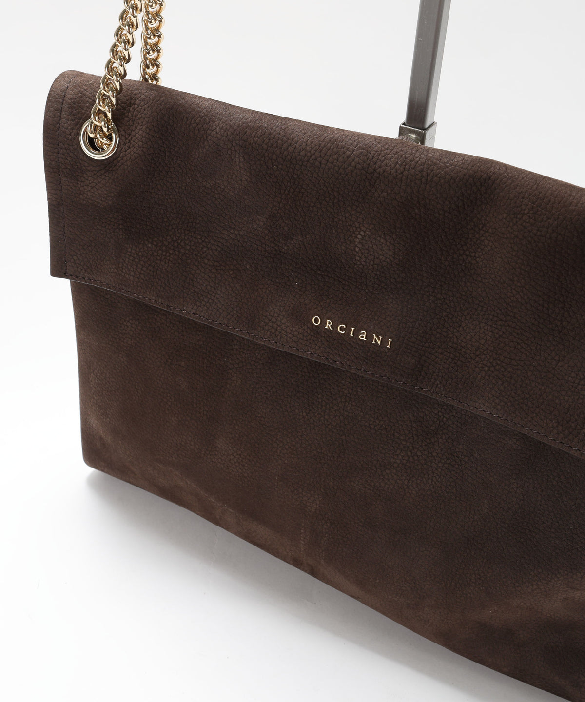 Bags ORCIANI Venus Nabucco Midi Nubuck Leather Shoulder Bag Testa di moro | ORCIANI