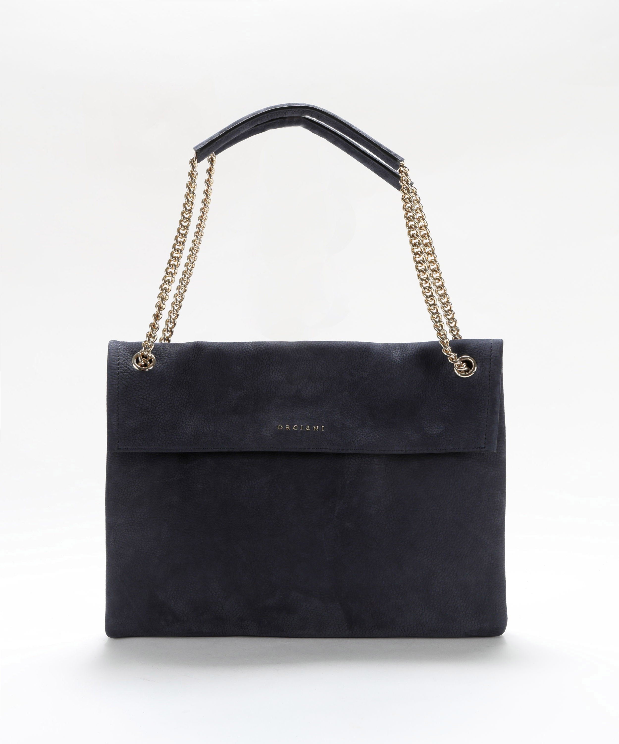 Bags ORCIANI Venus Nabucco Midi Nubuck Leather Shoulder Bag Notte | ORCIANI