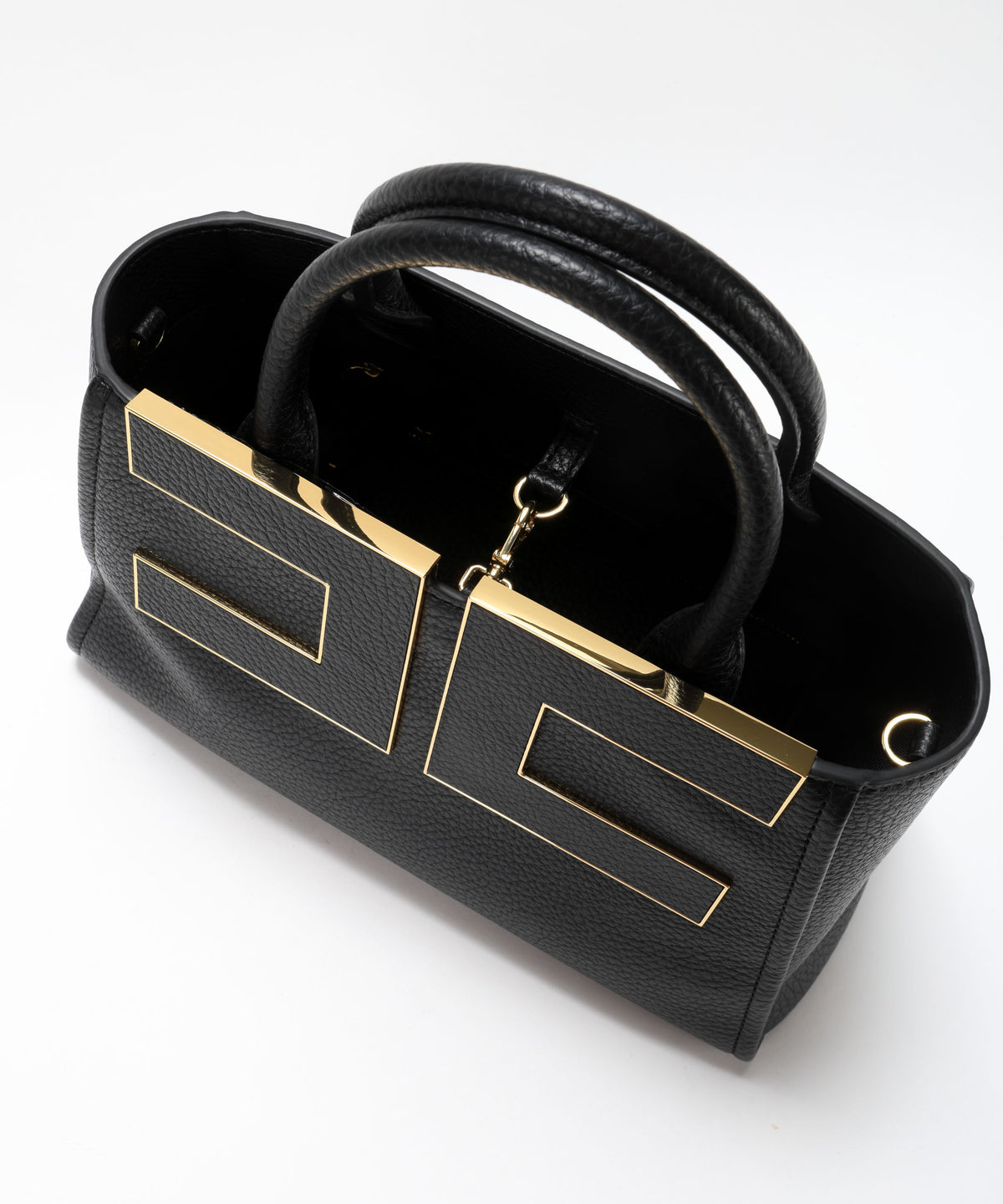 Bags ELISABETTA FRANCHI Logo Tote Bag Nero | ELISABETTA FRANCHI