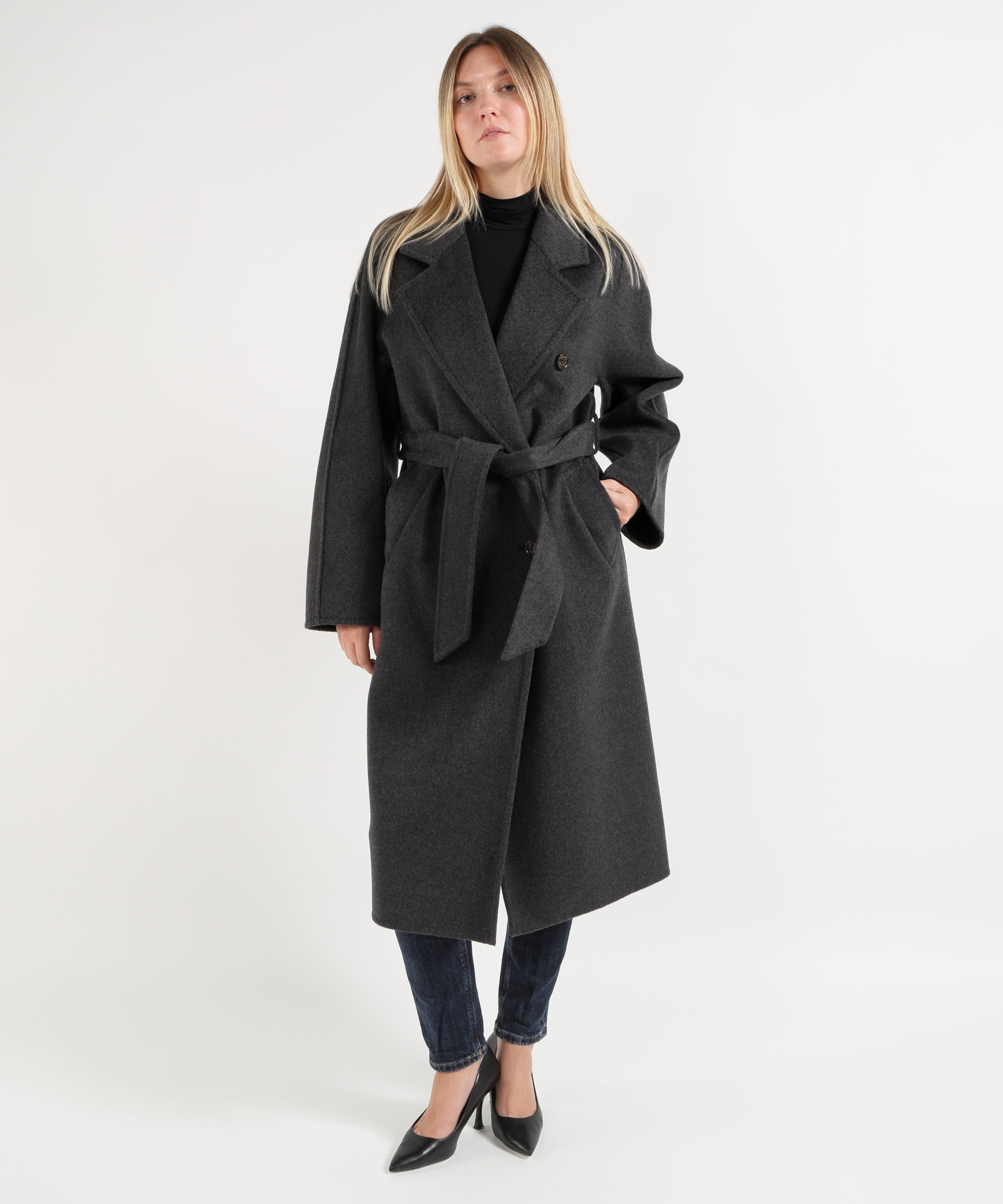 Cappotti HELMUR Cappotto Donna HAMILTON in Lana e Cashmere Antracite | HELMUR