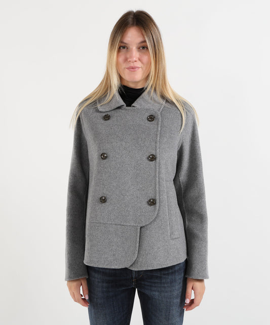 Caban HELMUR Giacca-Cappotto Donna LUGANO in Lana e Cashmere Grigio | HELMUR
