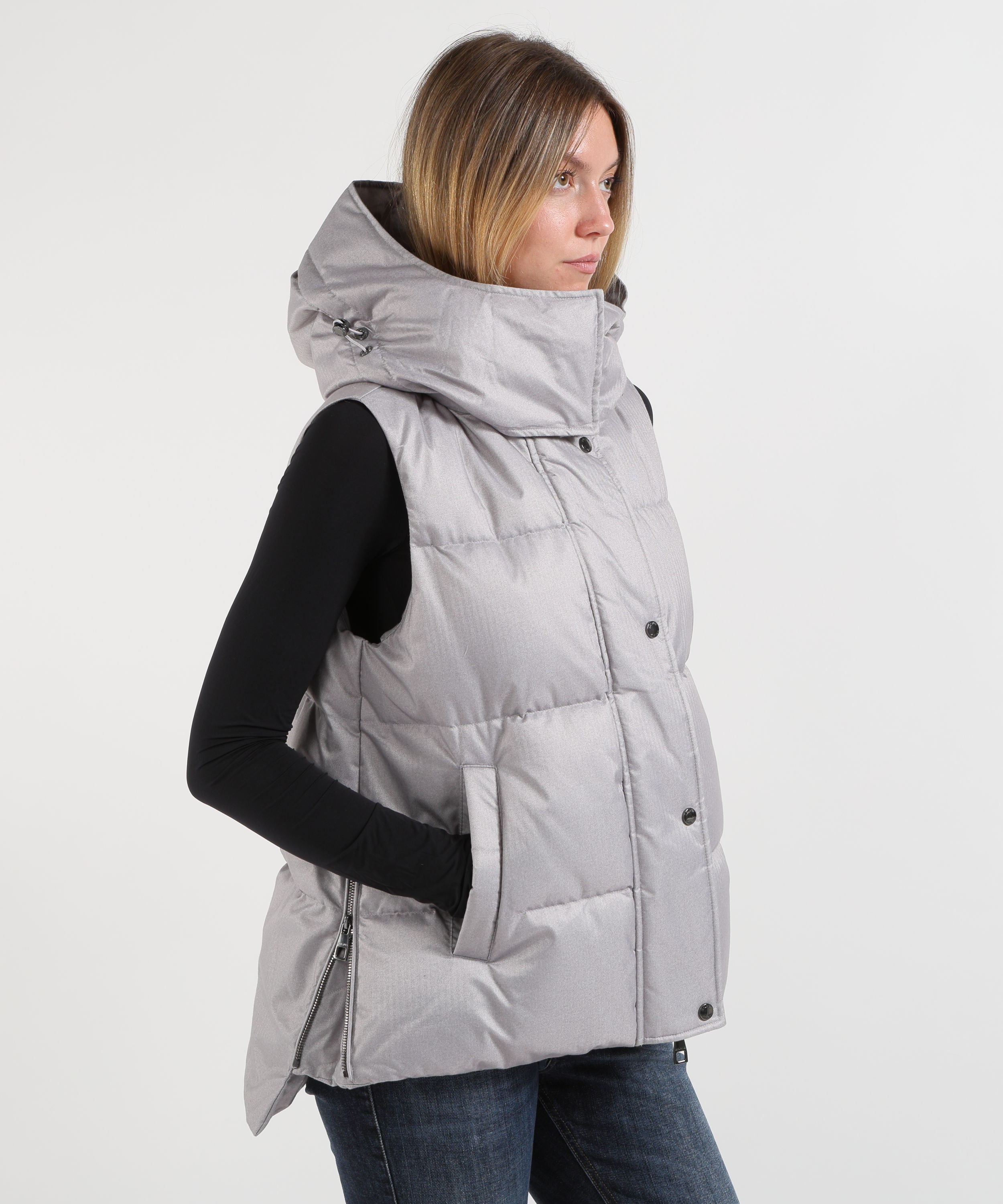 Gilet HELMUR Gilet Donna MELVILLE in Lana Tecnica Perla | HELMUR