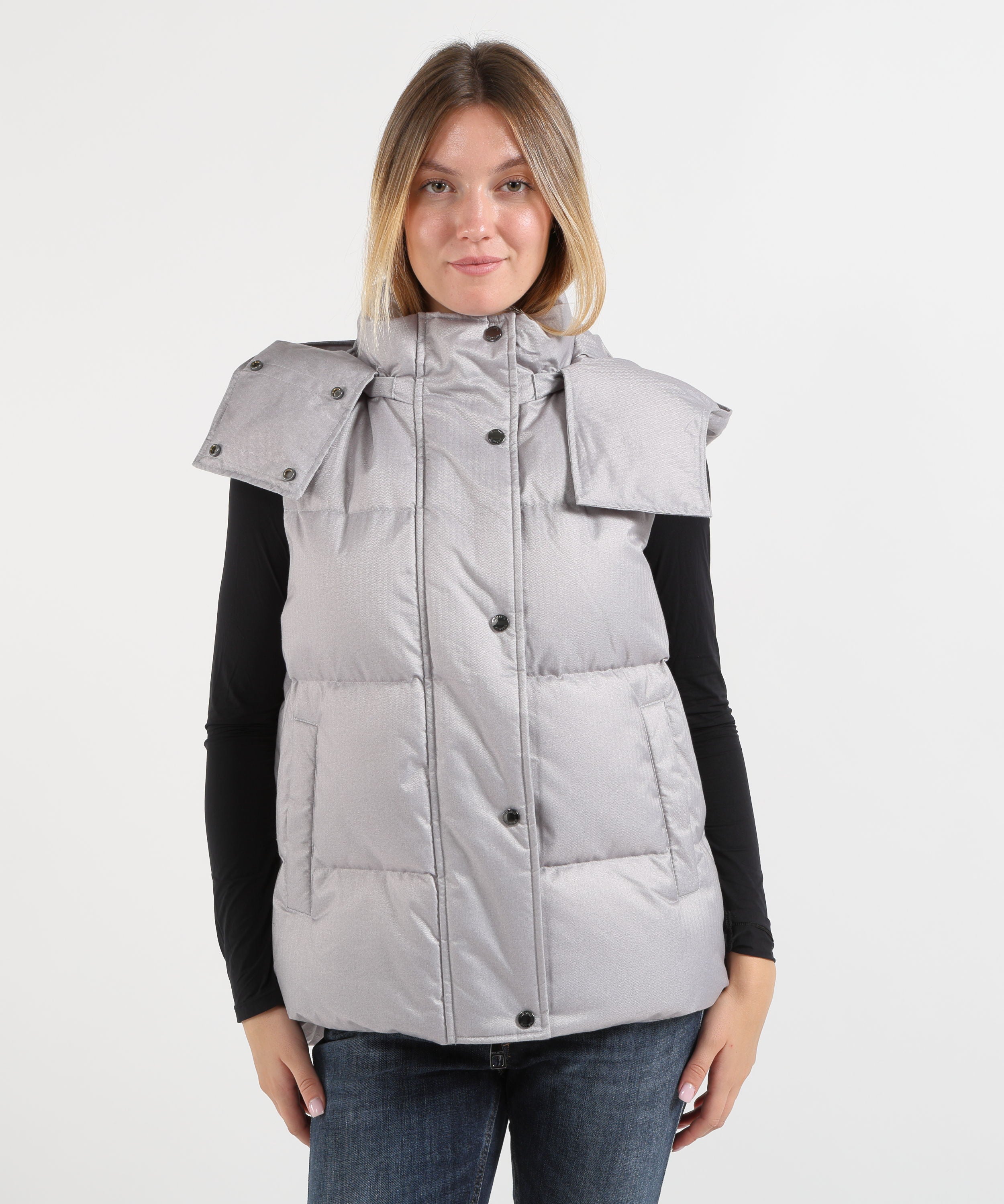 Gilet HELMUR Gilet Donna MELVILLE in Lana Tecnica Perla | HELMUR