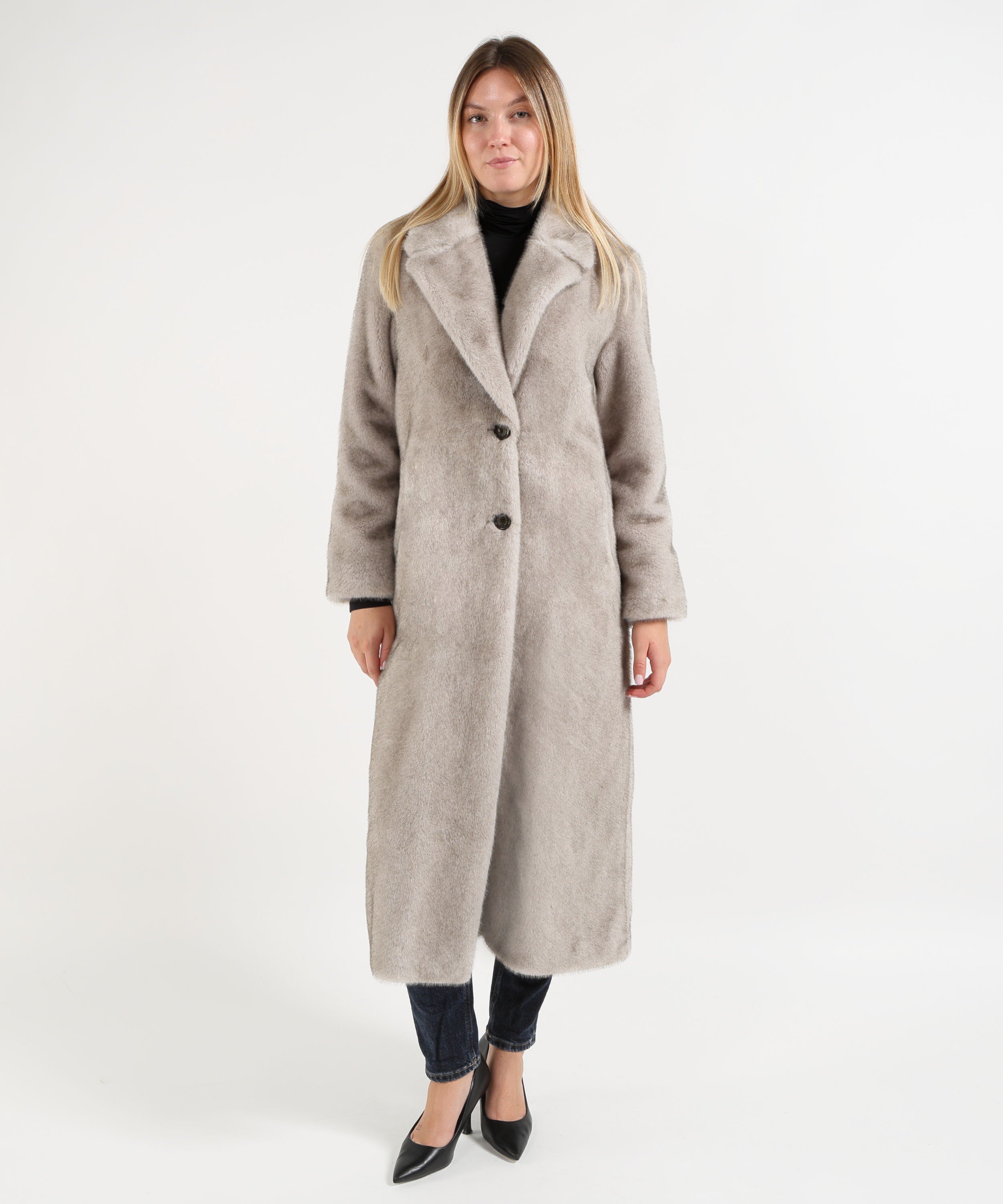 Pellicce HELMUR Pelliccia Lunga Donna VICTORIA in Eco-Fur Perla | HELMUR