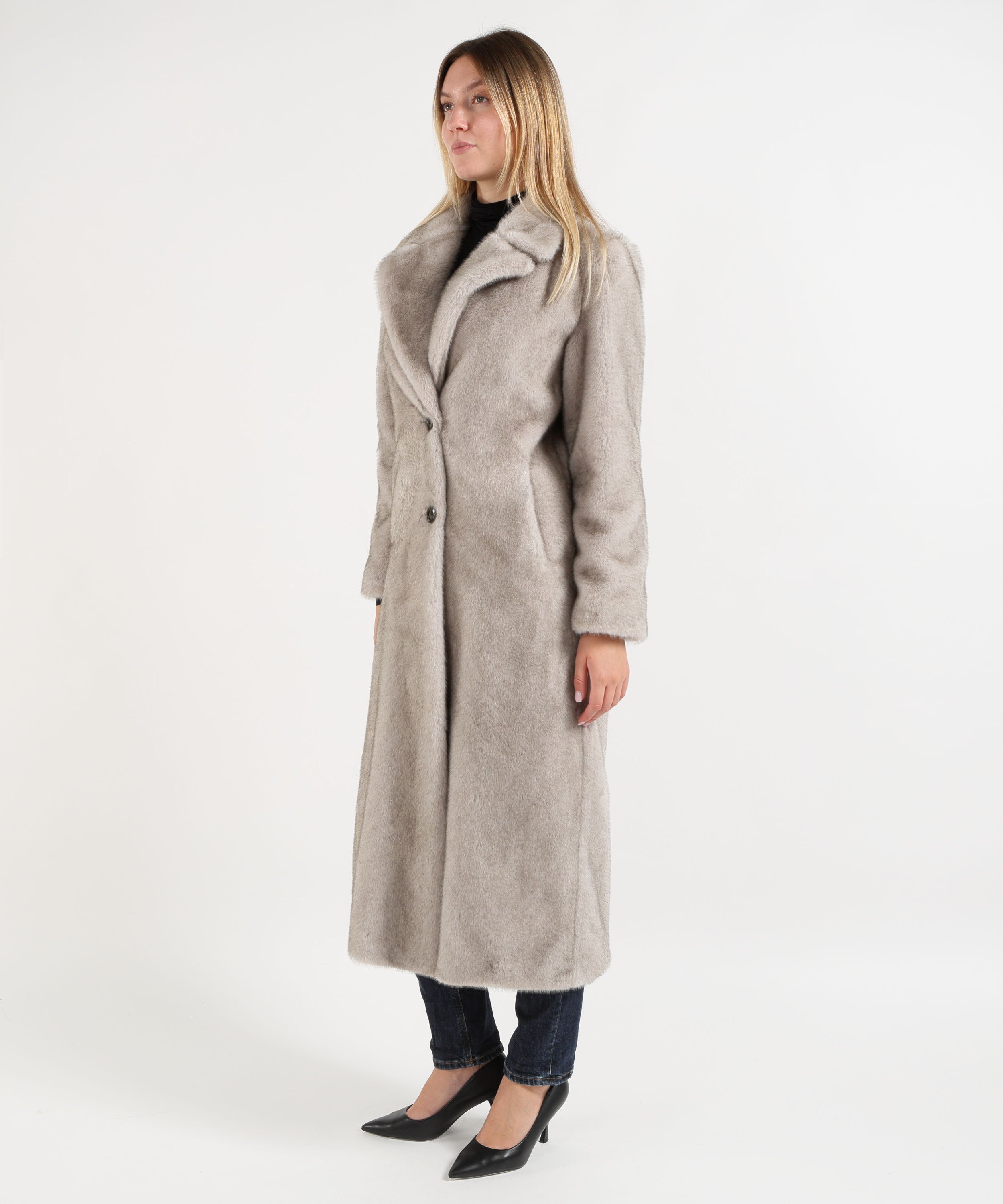 Pellicce HELMUR Pelliccia Lunga Donna VICTORIA in Eco-Fur Perla | HELMUR
