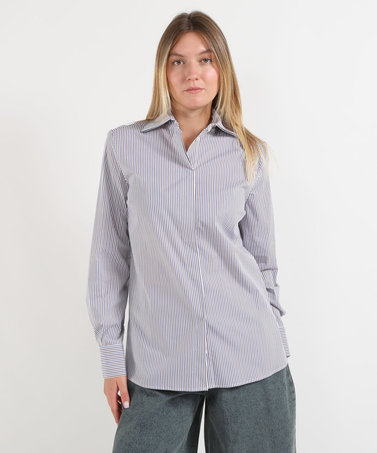 Shirts SILENCE LIMITED Riga azzurra | SILENCE LIMITED