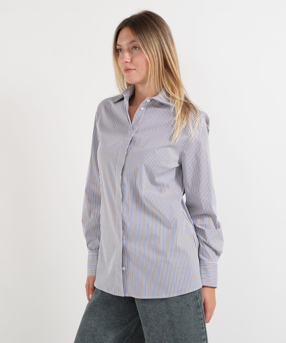 Shirts SILENCE LIMITED Riga azzurra | SILENCE LIMITED