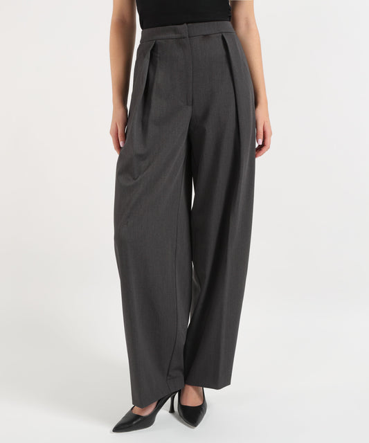 Trousers SILENCE LIMITED Office Wide-Leg Trousers Grigio | SILENCE LIMITED