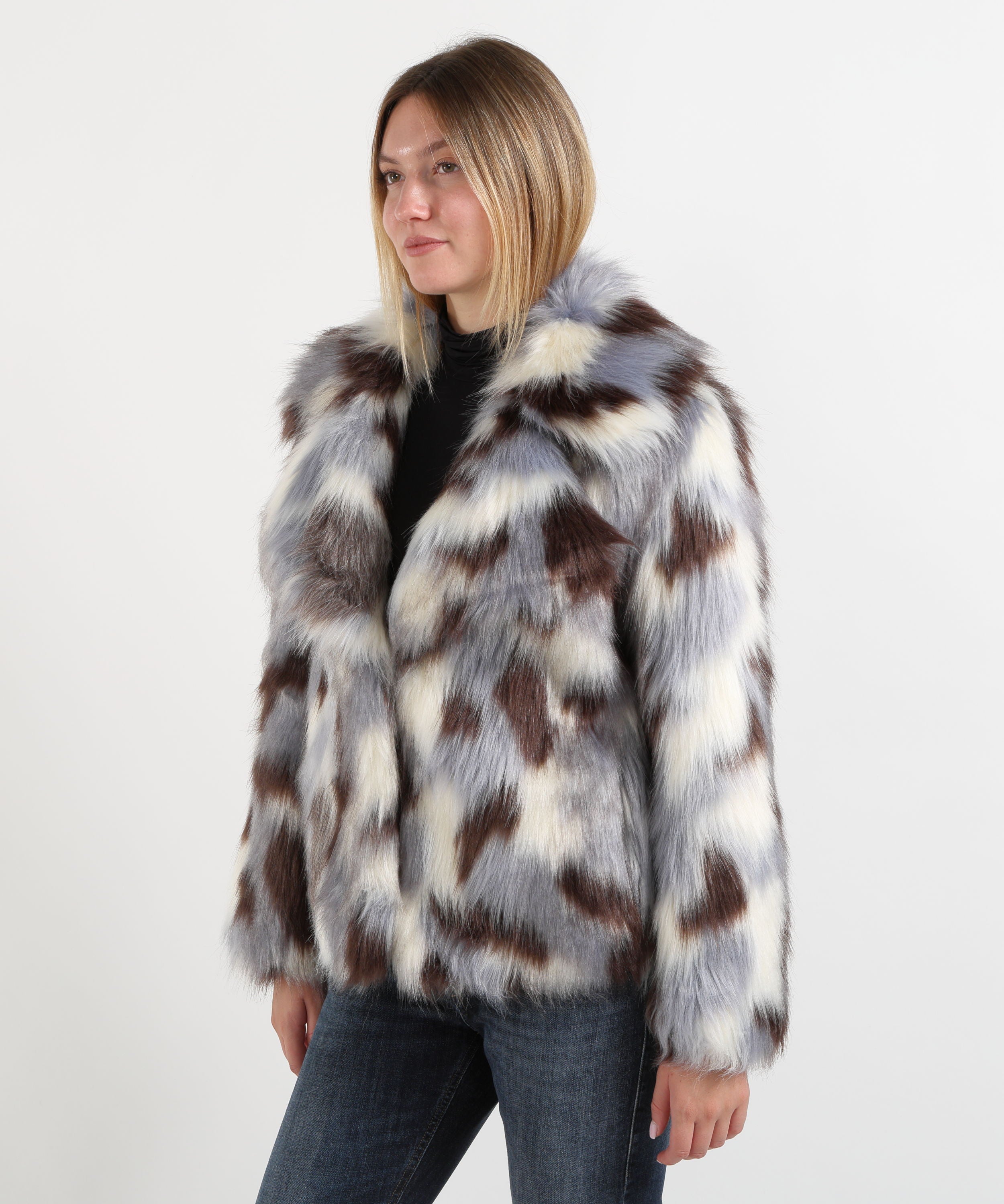 Fur coats SILENCE LIMITED cloudy ecofur Multicolor | SILENCE LIMITED