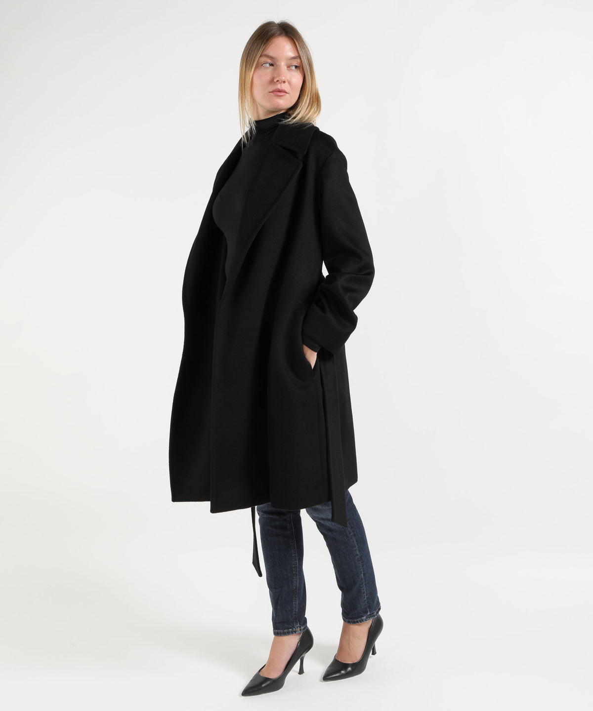 Coats MAX MARA Tiger Coat Nero | MAX MARA