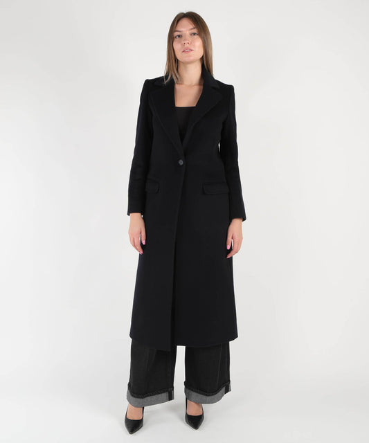 Cappotti CHIARULLI Cappotto lungo eos Nero | CHIARULLI