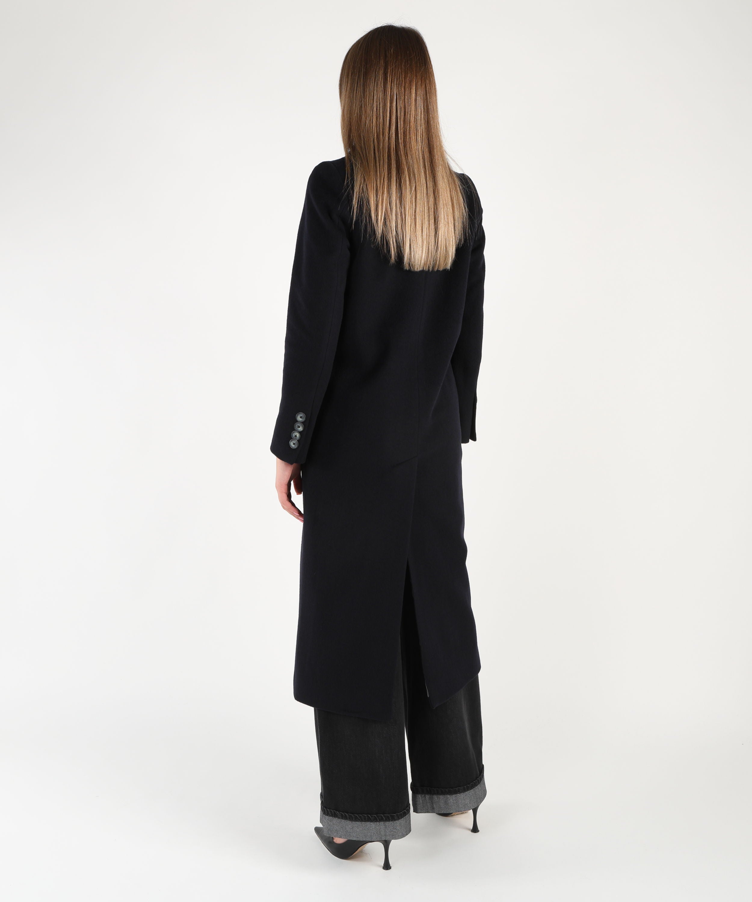 Coats CHIARULLI Eos Long Coat Nero | CHIARULLI
