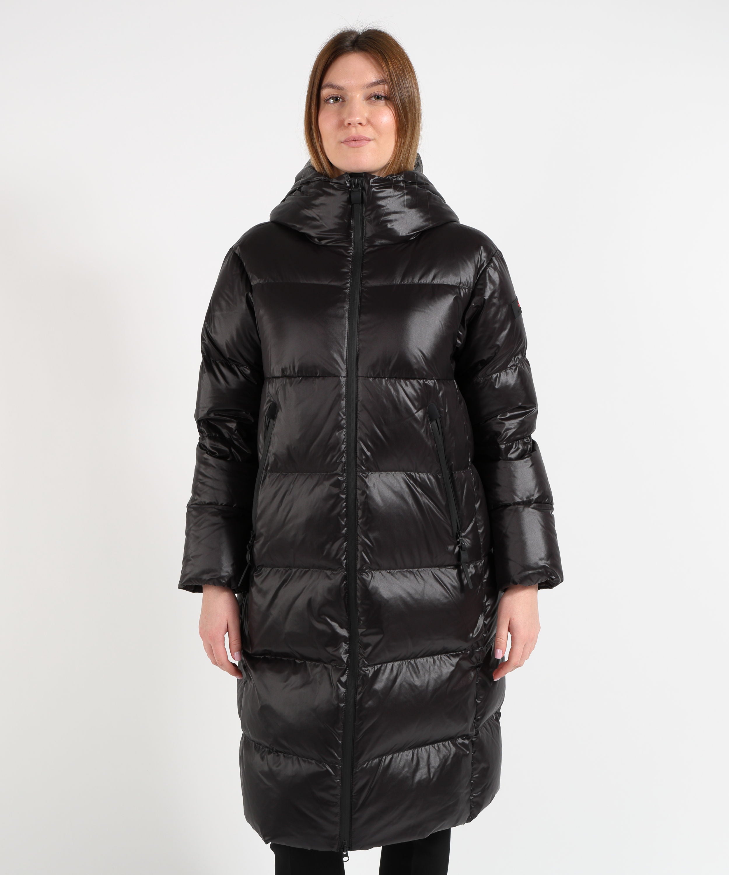 Puffer jackets PEUTEREY Selectric Long Puffer Jacket Nero | PEUTEREY