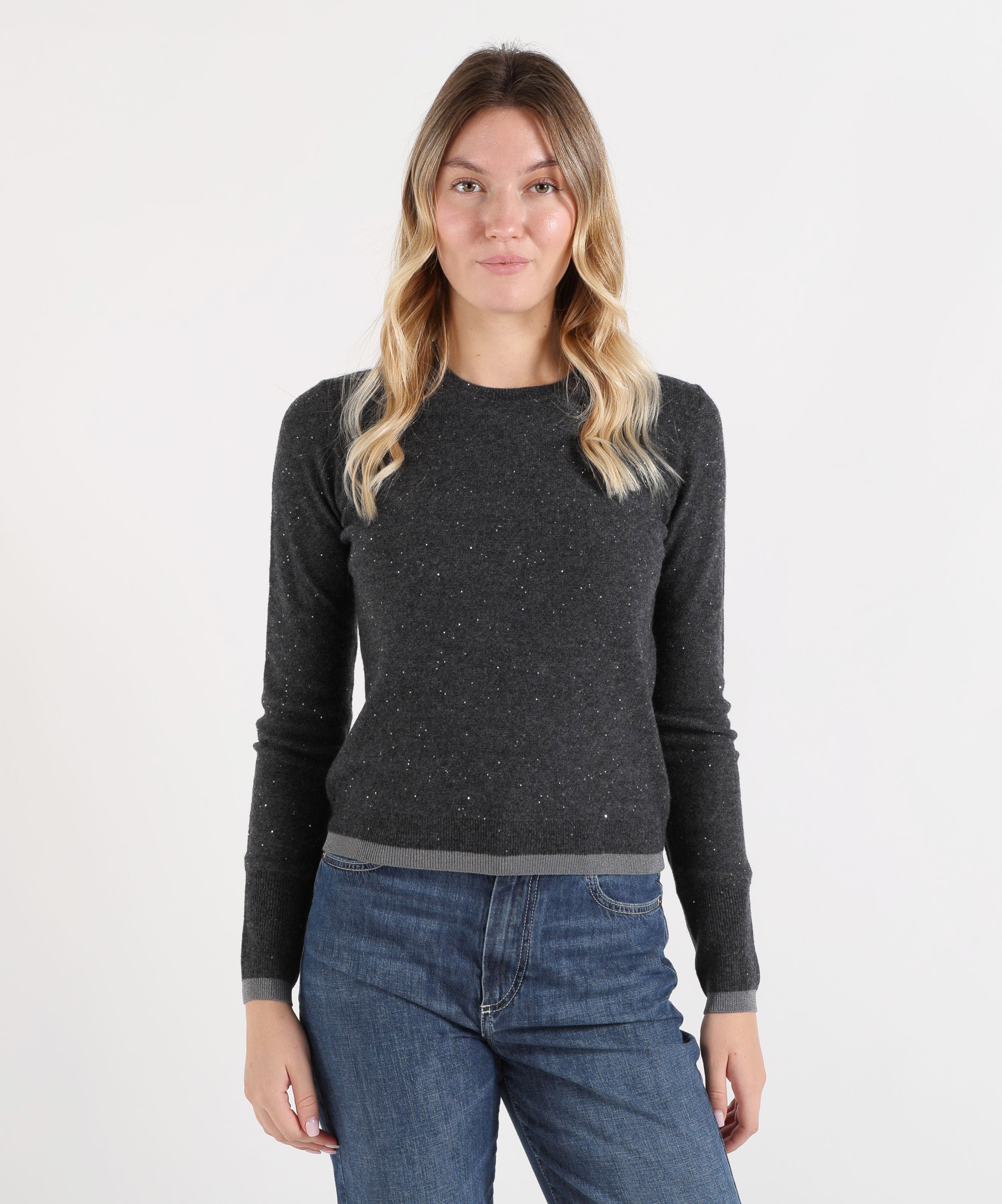 Maglie PENNYBLACK Maglia con micro-paillettes Grigio | PENNYBLACK