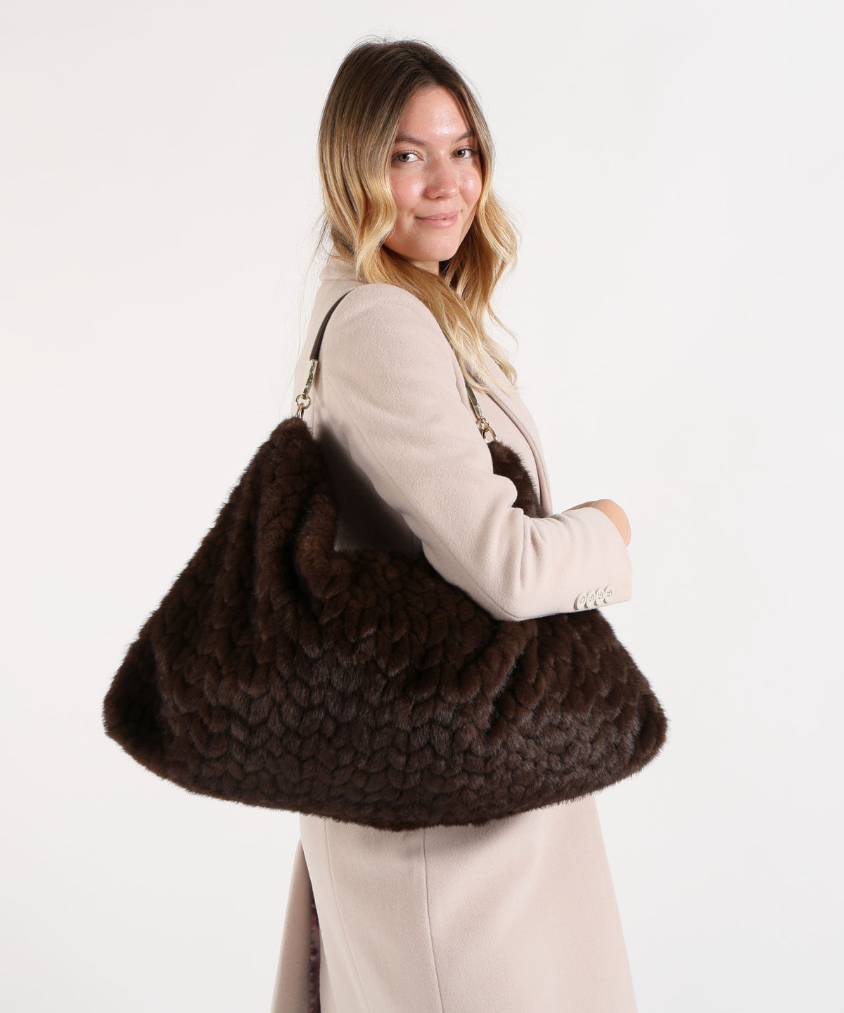 LIUJO ACCESSORI Large Faux-Fur Bag